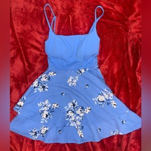 Francesca's blue fit & flare dress - blue